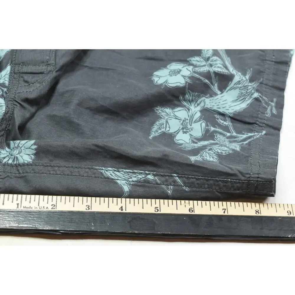 KATIN Board Shorts Mens 30 Gray Blue Floral Drawstring 8